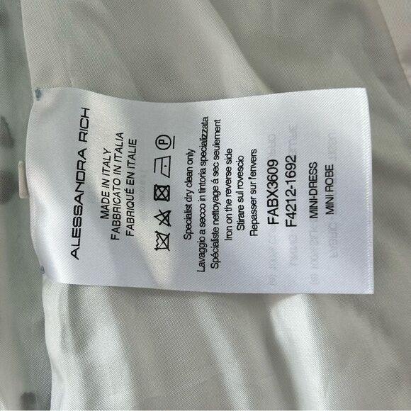 Alessandra Rich Off-The-Shoulder Rose Printed Silk Mini Dress - Picture 14 of 16